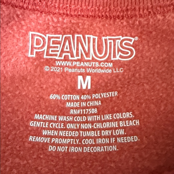 Peanuts Red Cotton Blend Top - Picture 2 of 2